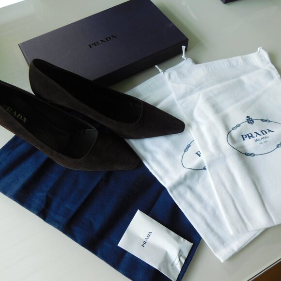 PRADA Brown suede shoe size  37/7 never been worn - Picture 7 of 9